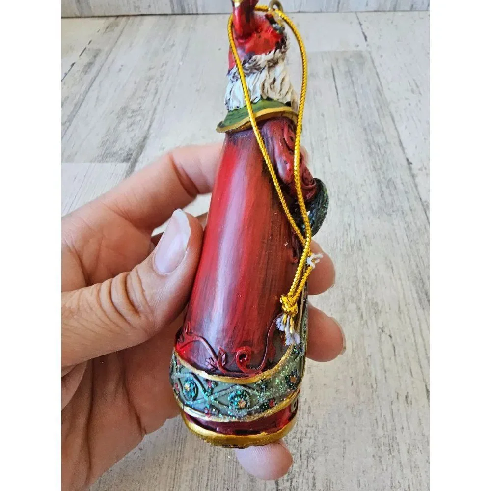 Santa glitter Victorian wreath lantern‎ ornament Xmas tree